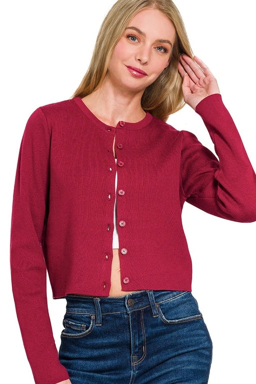 Emmys Cardigan - Cabernet