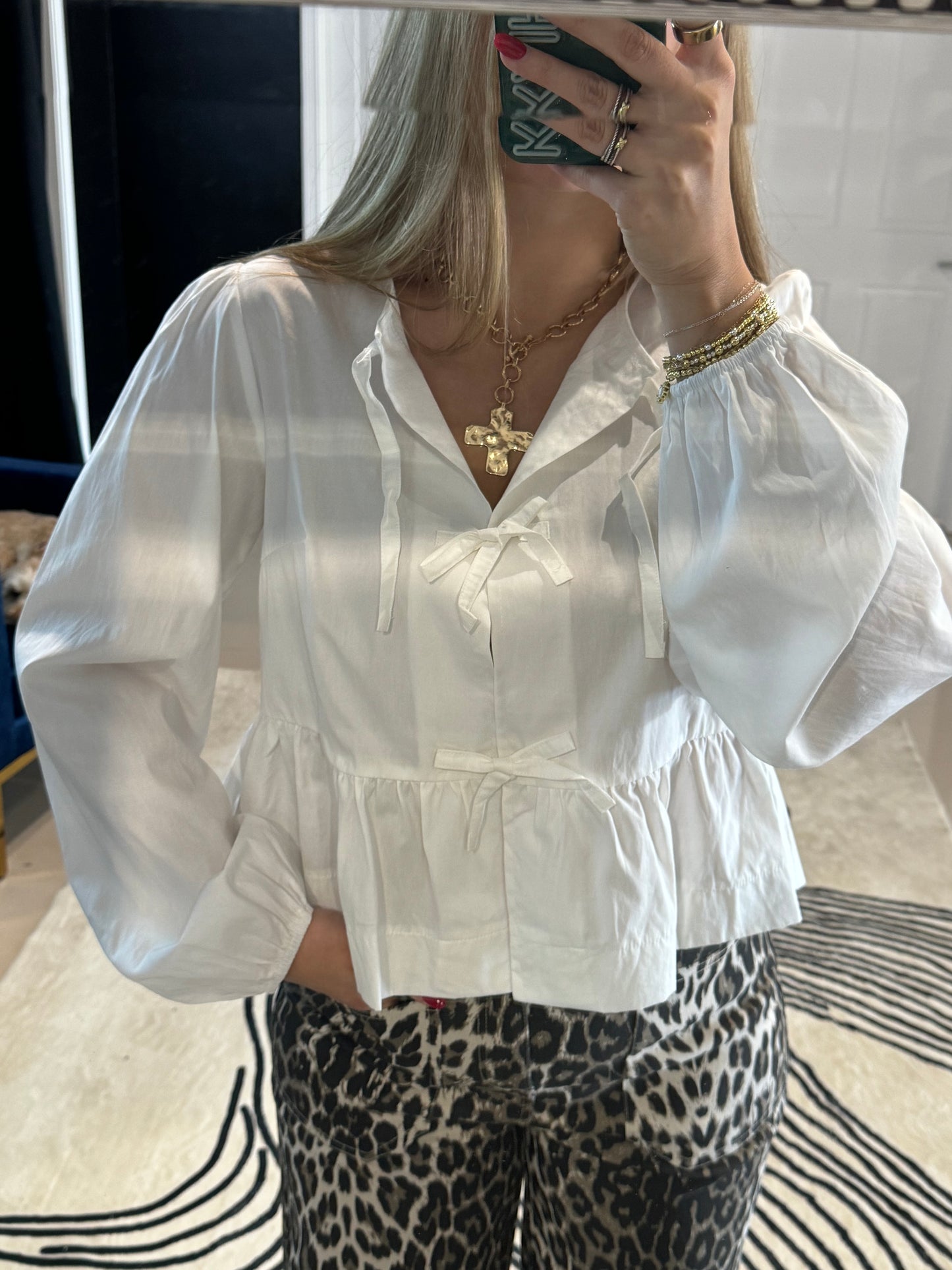 Blair Peplum Bow Top