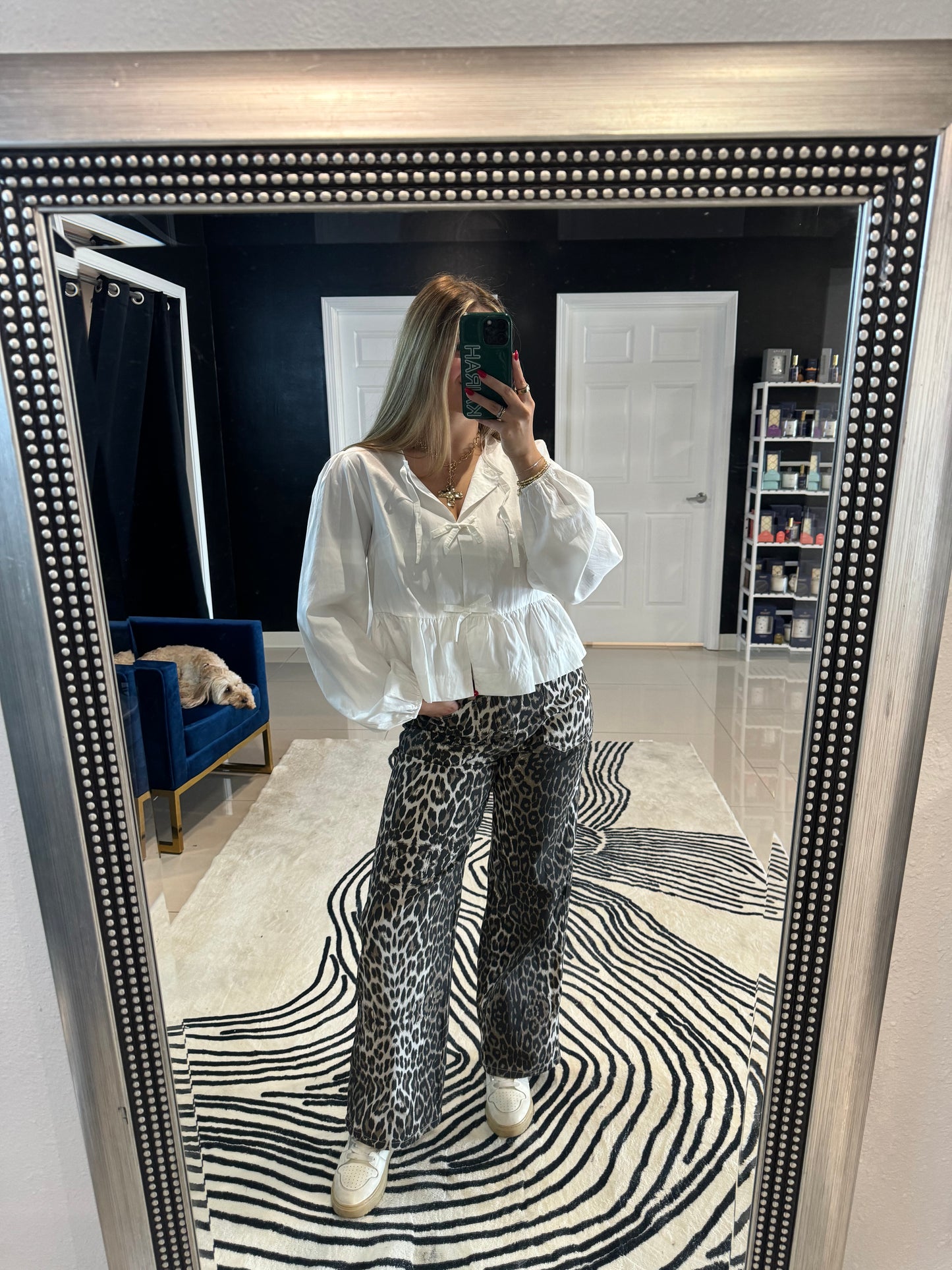 Blair Peplum Bow Top