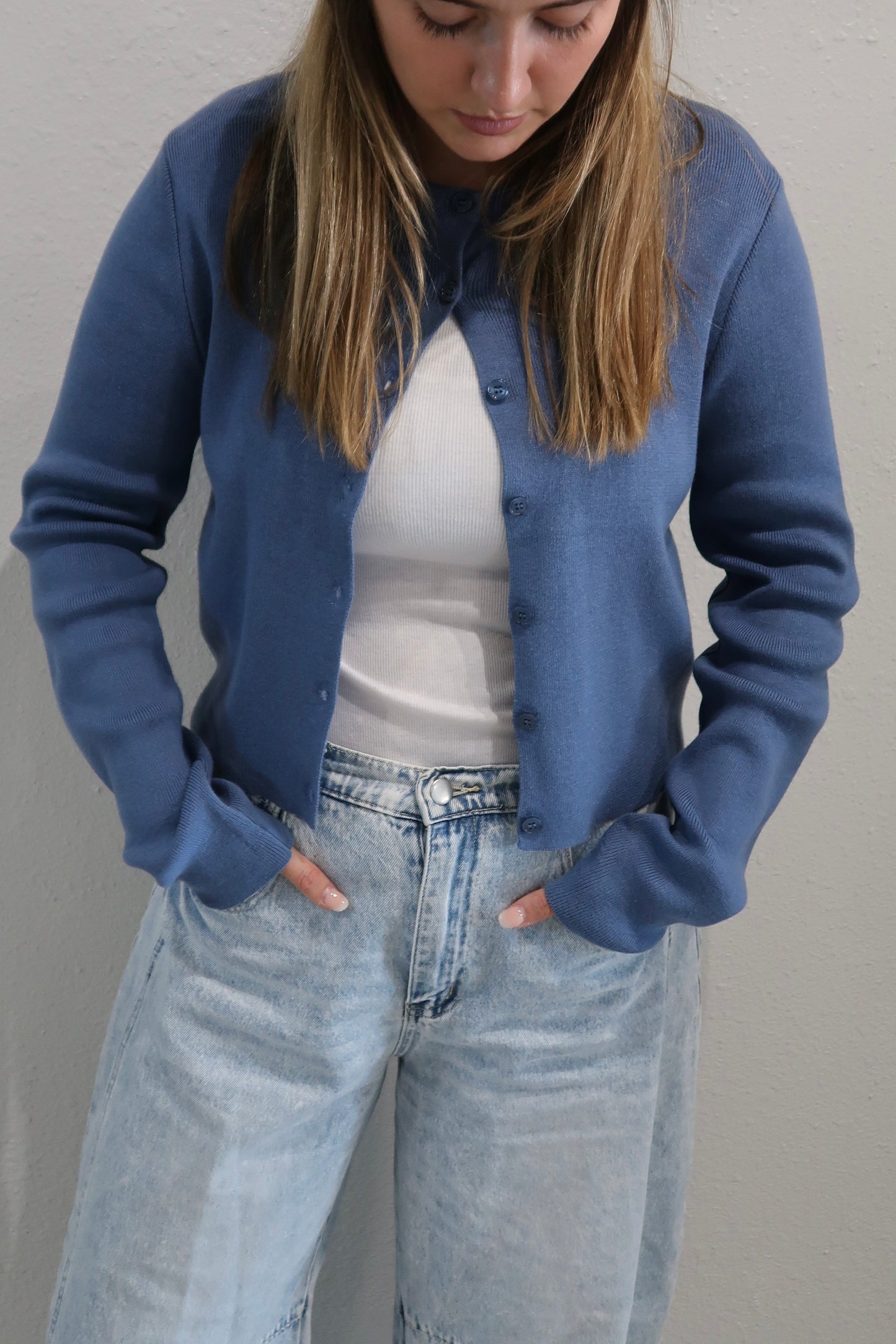 Emmys Cardigan - Dusty Blue