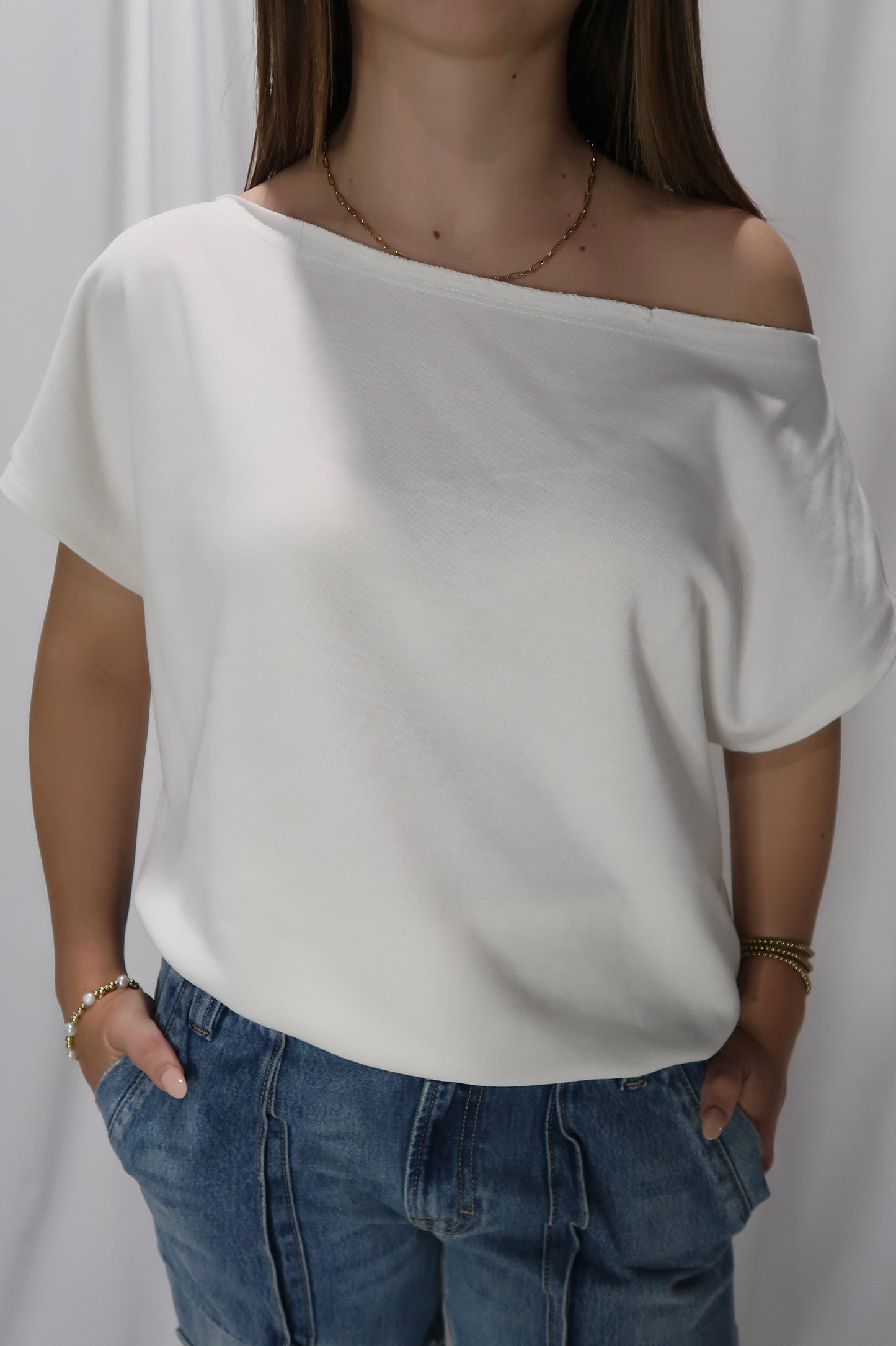 Bare It All Terry Top - Off White
