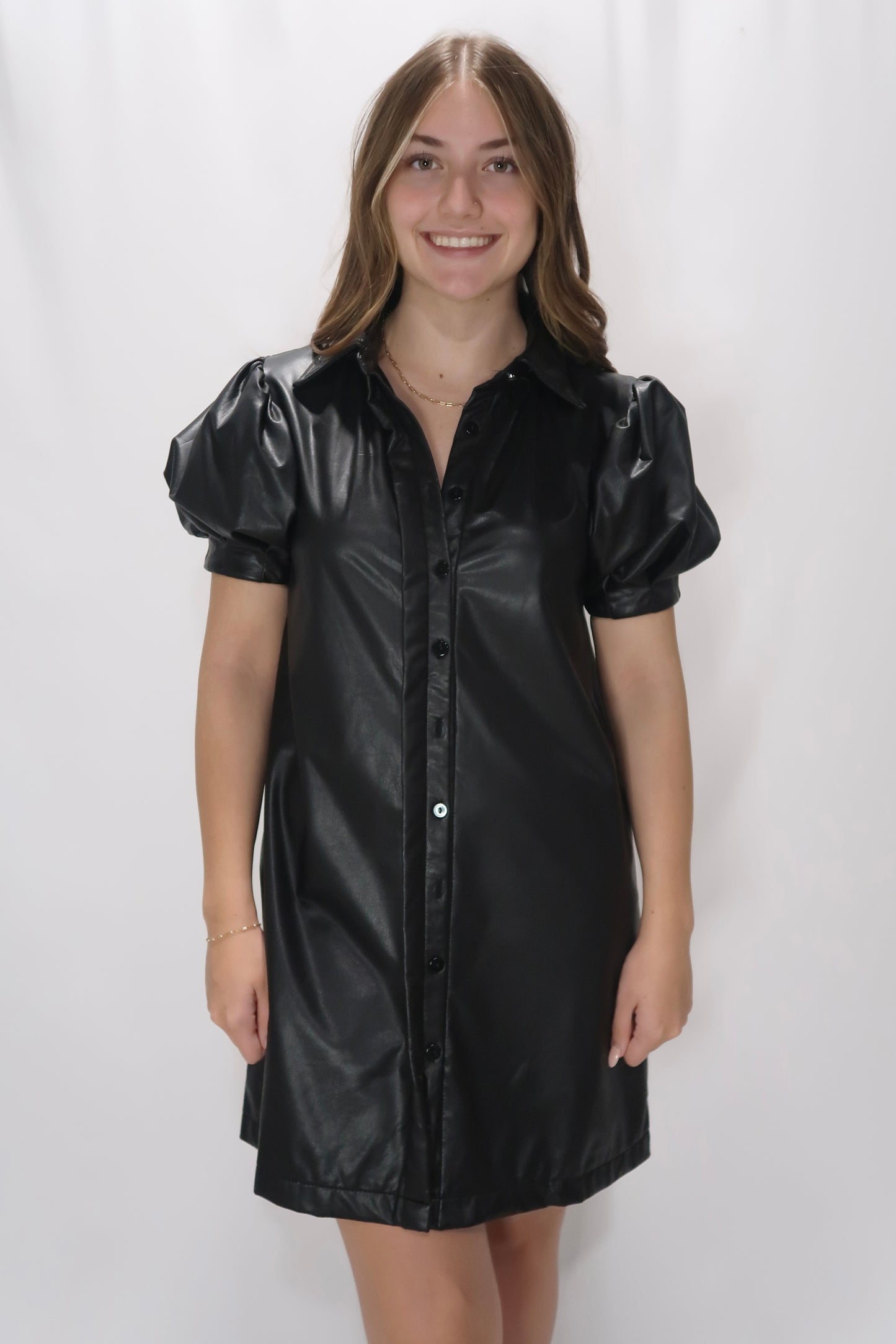 Iris Faux Leather Dress