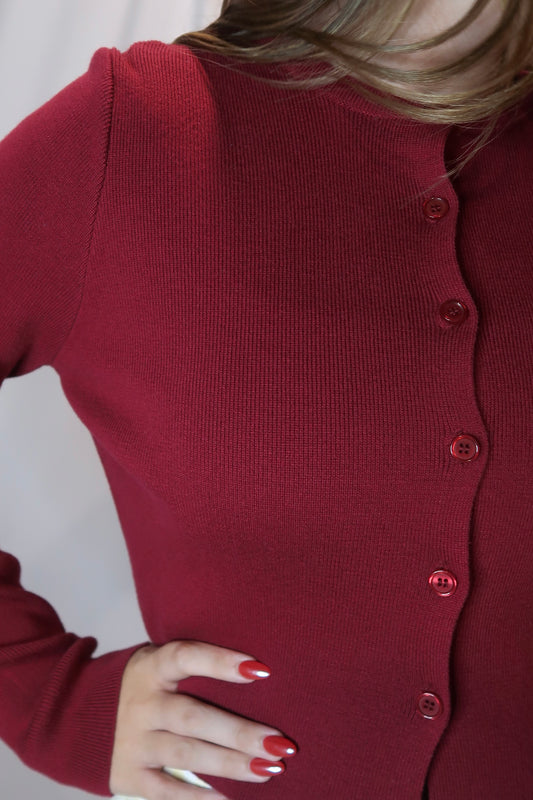 Emmys Cardigan - Cabernet