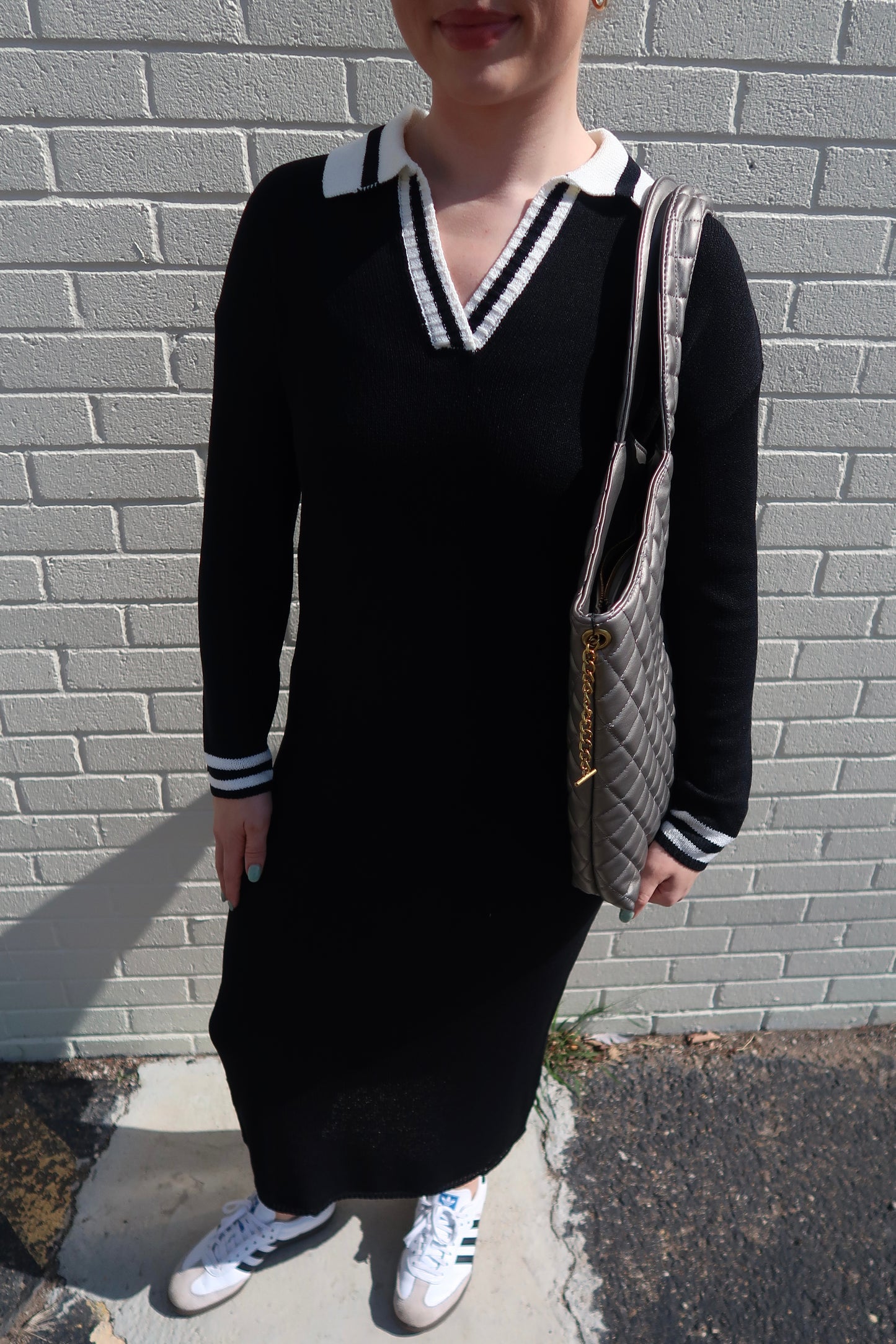 Faye Sweater Dress - Black