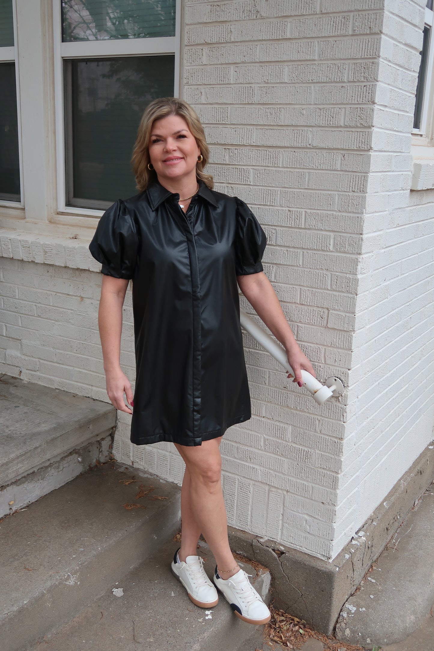 Iris Faux Leather Dress