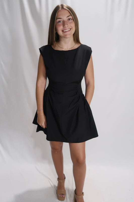 Gia Cinch Dress - Black