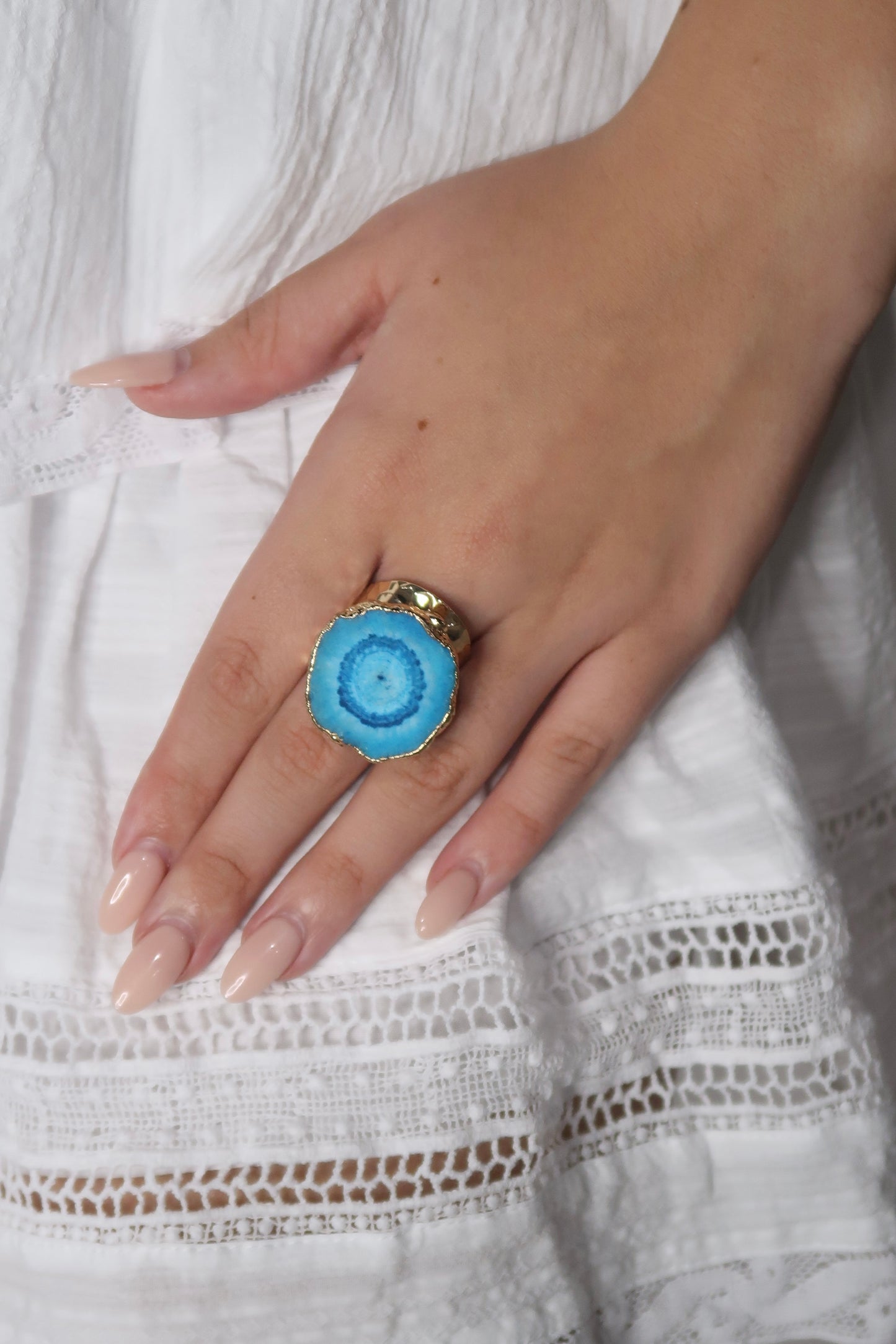 Agate Irregular Stone Ring