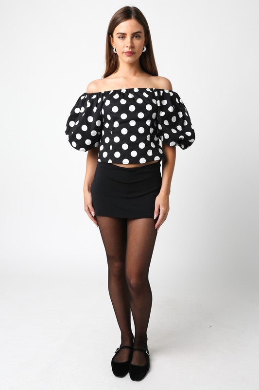 Audrey Polka Dot Top