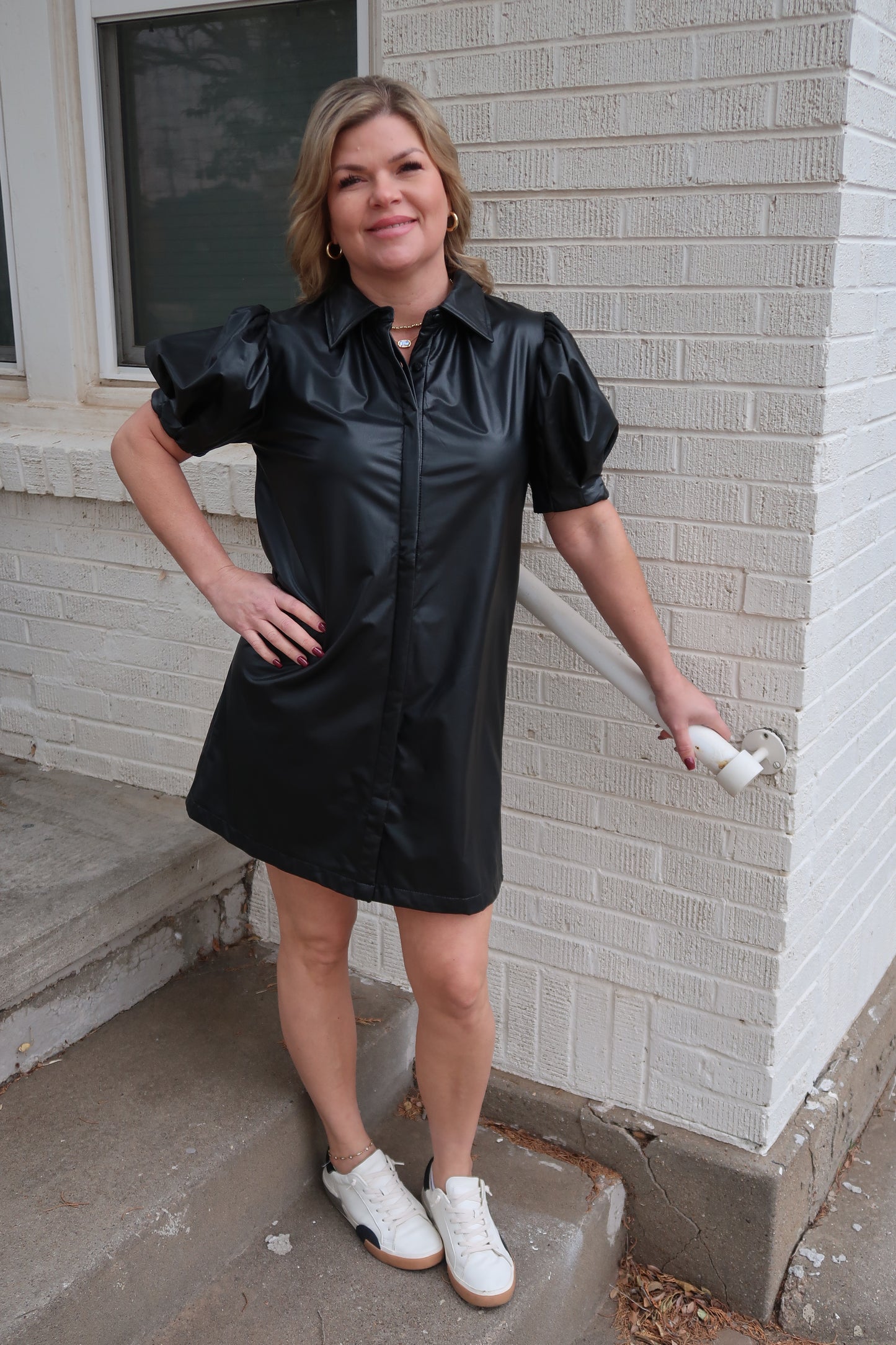 Iris Faux Leather Dress