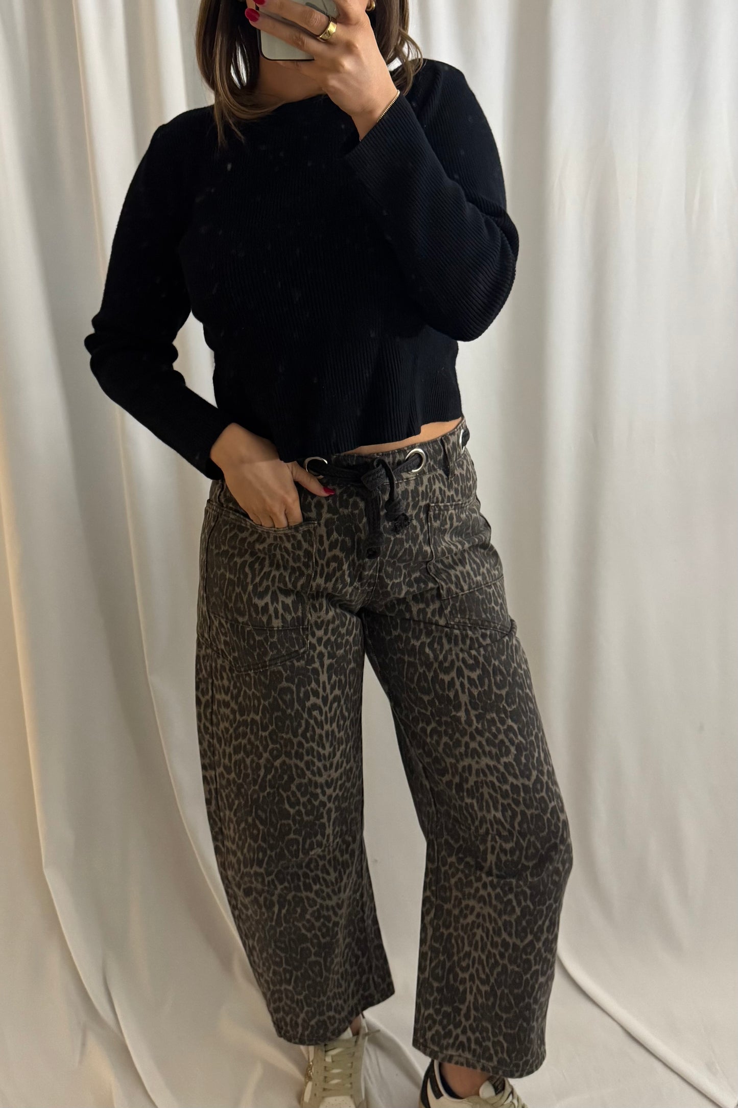 Lila Leopard Denim