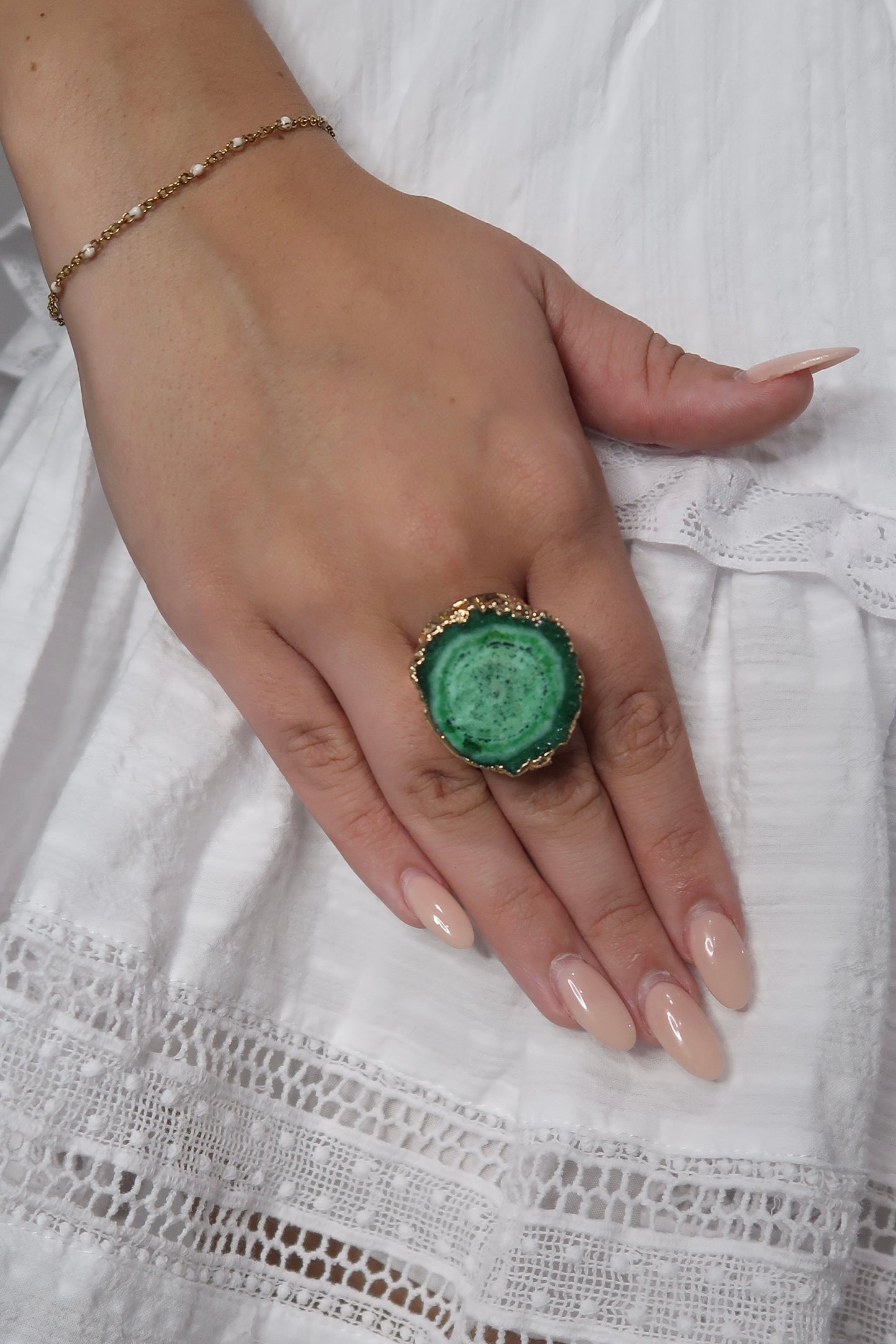 Agate Irregular Stone Ring