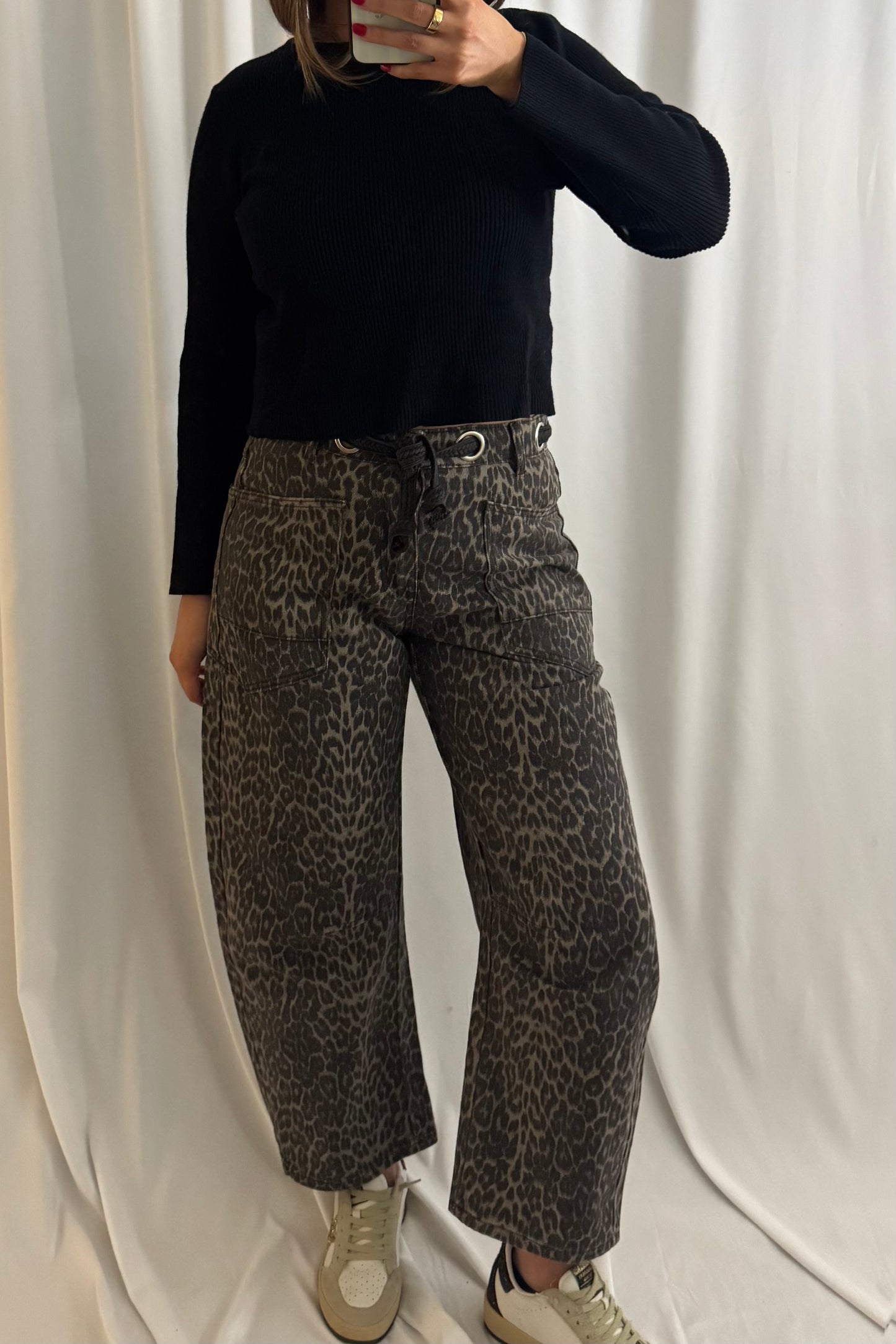 Lila Leopard Denim