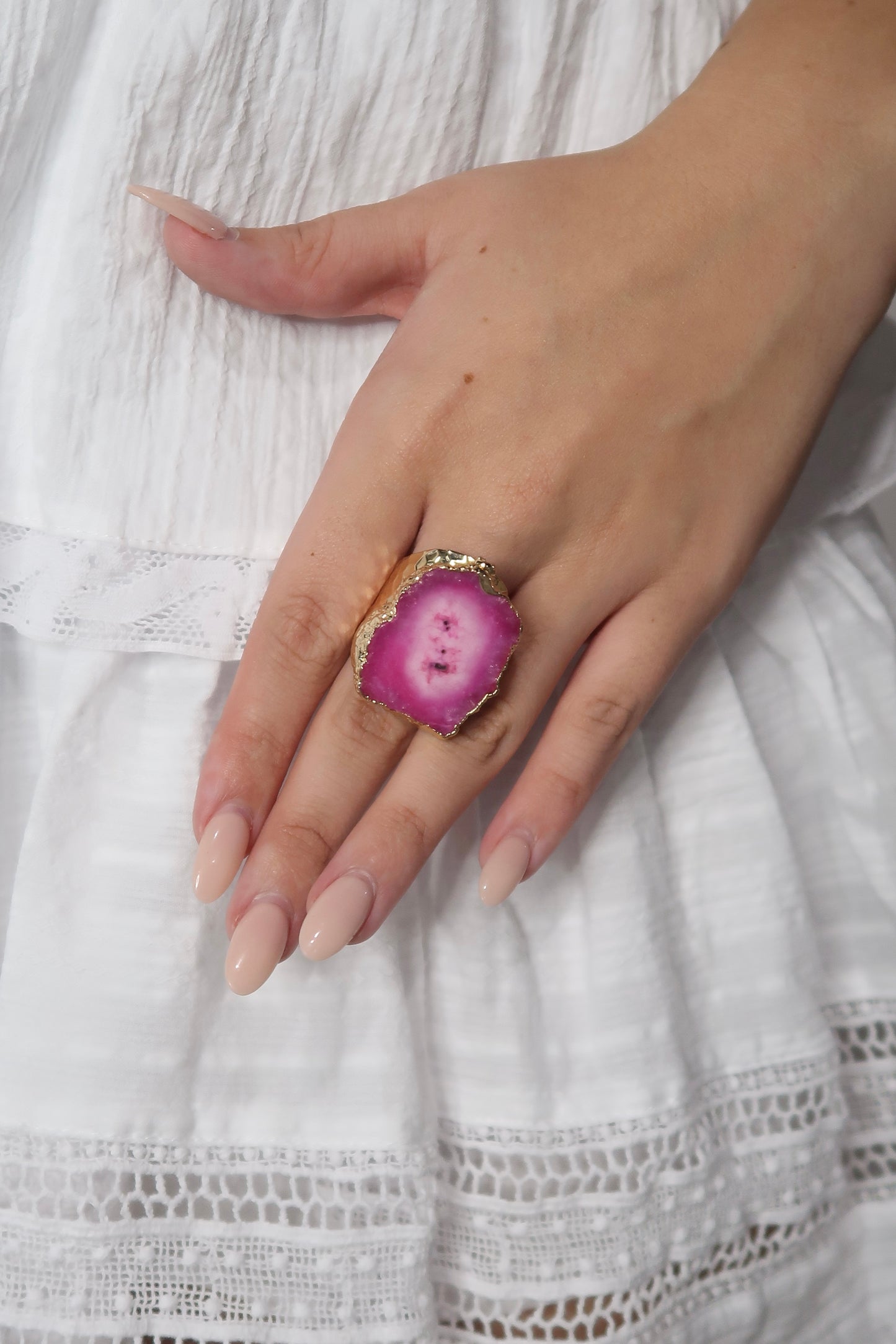 Agate Irregular Stone Ring